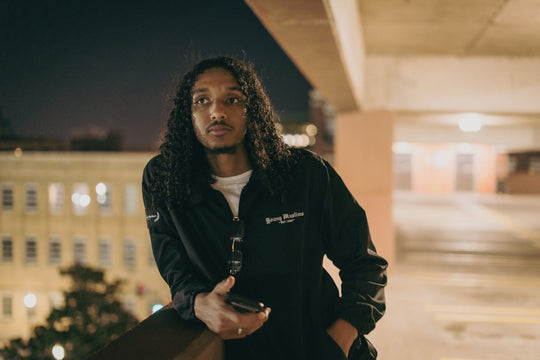 "Enjoin Good Forbid Evil" Work Jacket in Black - YM Merch Store