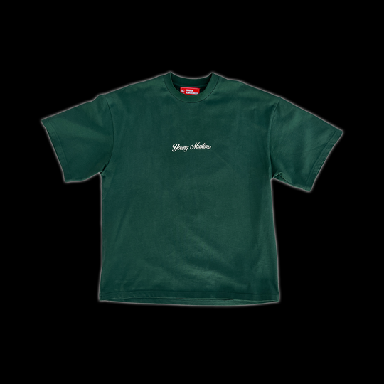 MINIMAL SCRIPT TEE [GREEN]